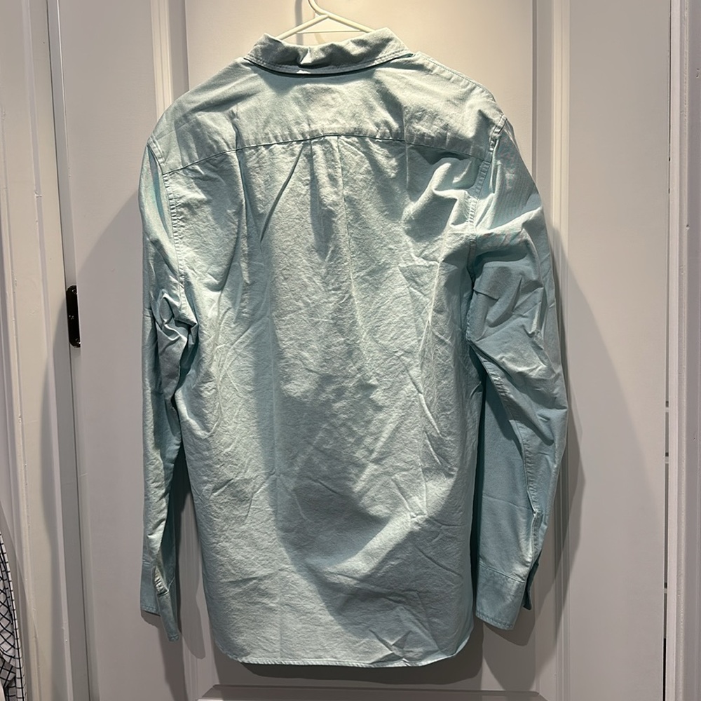 J Crew Flex Oxford Classic Fit Button Down Size:L NWT Color:Blue - Picture 3 of 5